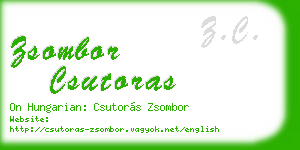 zsombor csutoras business card